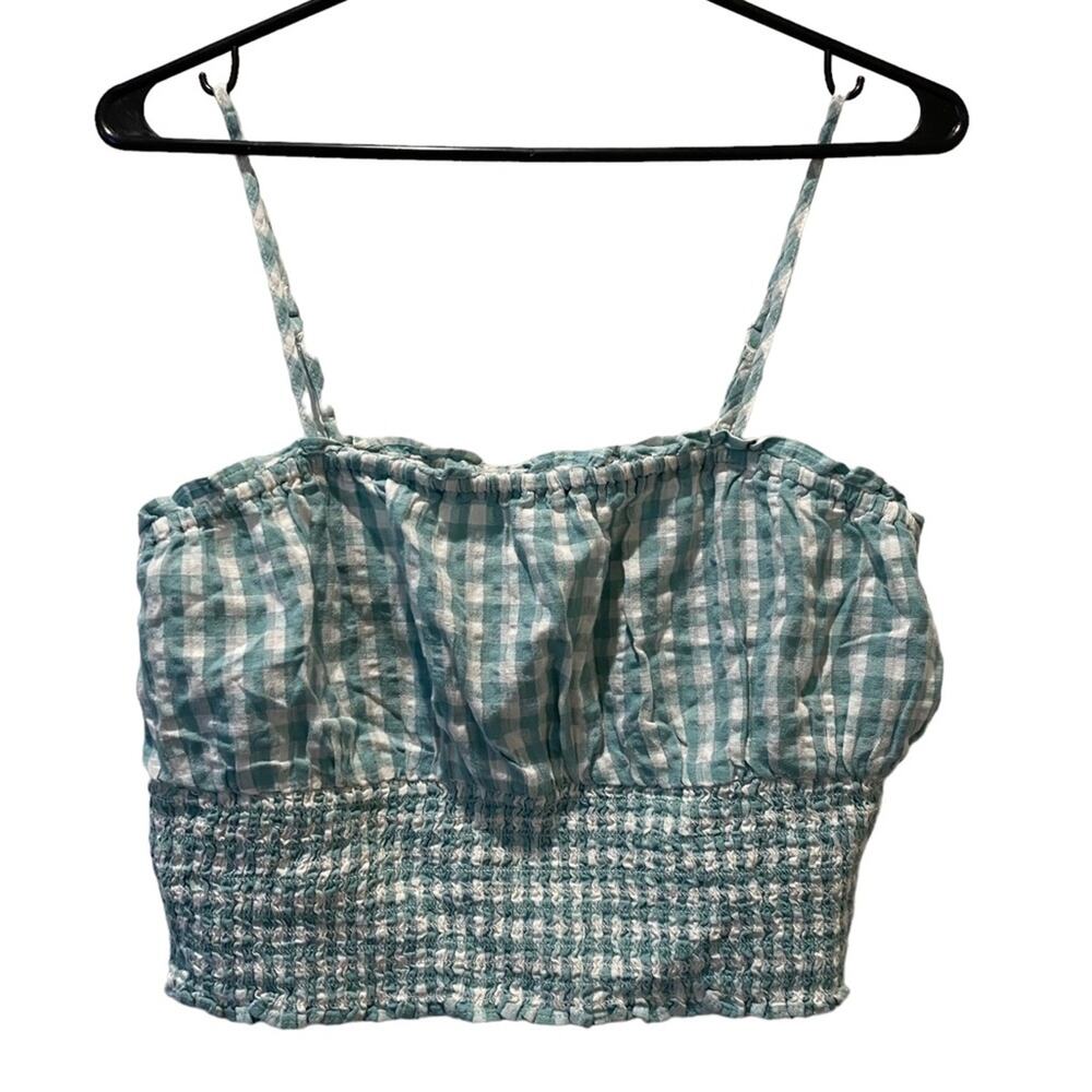 🌻 5/$15 🌻 American Eagle Gingham Crop Top, Size M, EUC